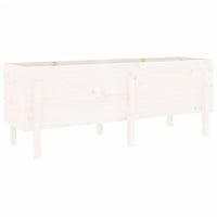 Vassoio per fioriera aiuola rialzata piante fiori terrazza giardino giardino 160 x 50 x 57 cm legno massello di pino bianco 02_0039378