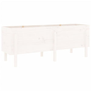 Vassoio per fioriera aiuola rialzata piante fiori terrazza giardino giardino 160 x 50 x 57 cm legno massello di pino bianco 02_0039378