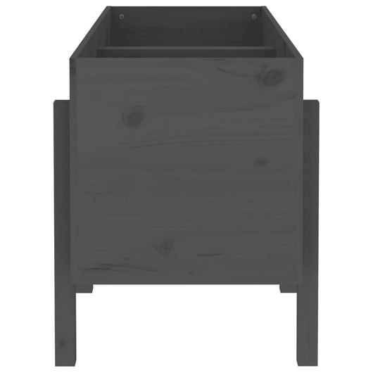 Vassoio per fioriera aiuola rialzata piante fiori terrazza giardino giardino 121 x 50 x 57 cm legno di pino massiccio grigio 02_0039357