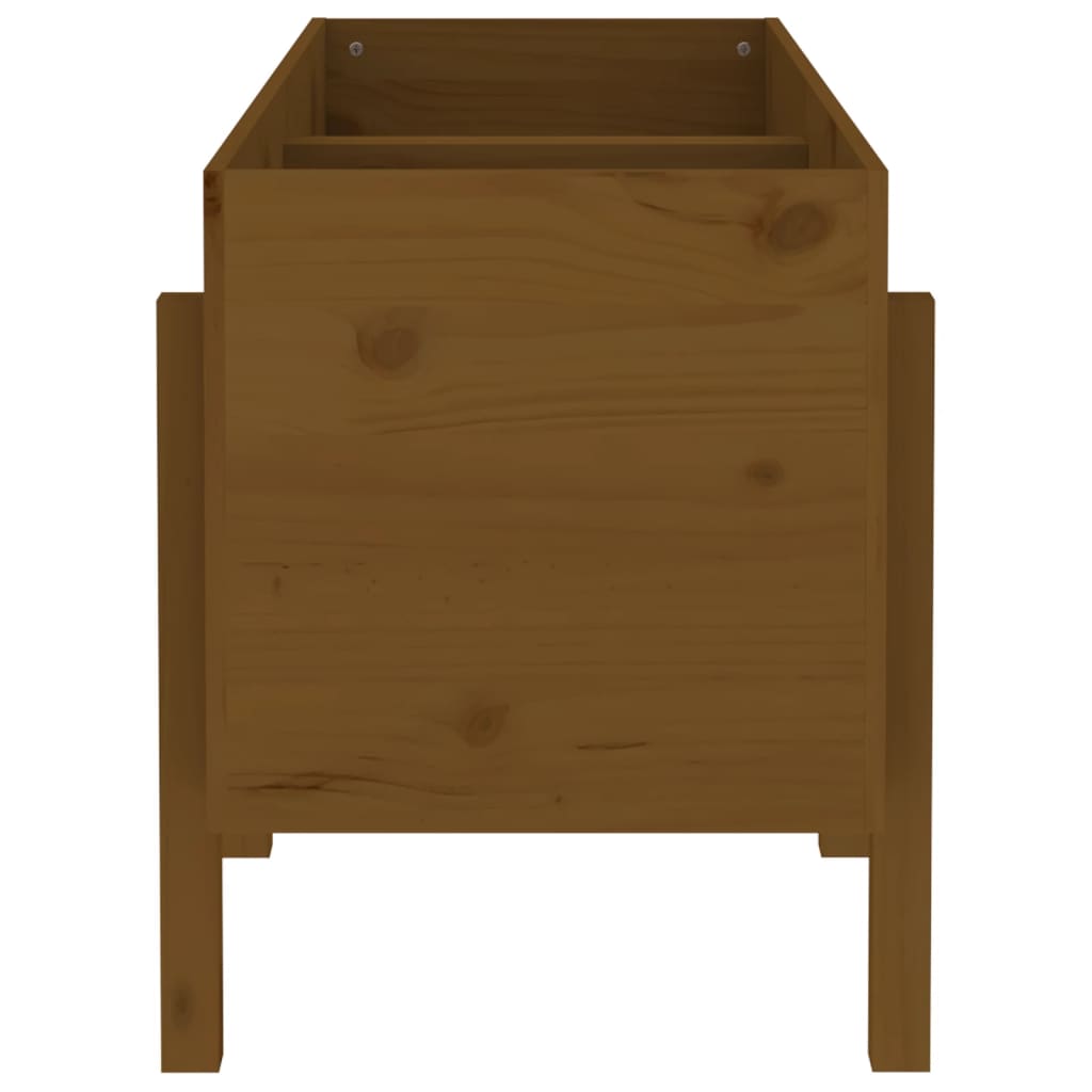 Vassoio per fioriera aiuola rialzata piante fiori terrazza giardino giardino marrone 121 x 50 x 57 cm legno di pino massiccio marrone 02_0039781