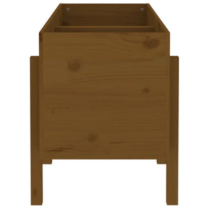 Vassoio per fioriera aiuola rialzata piante fiori terrazza giardino giardino marrone 121 x 50 x 57 cm legno di pino massiccio marrone 02_0039781