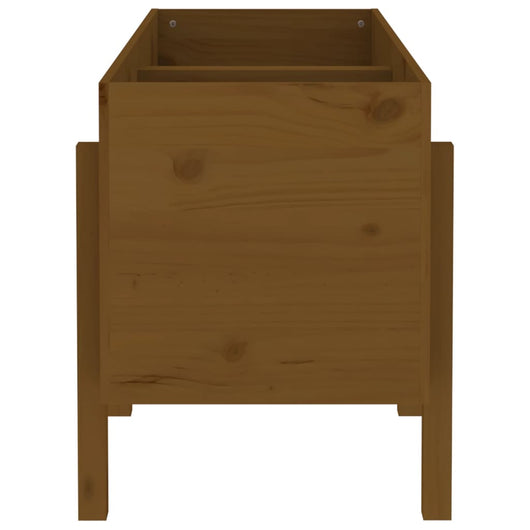 Vassoio per fioriera aiuola rialzata piante fiori terrazza giardino giardino marrone 121 x 50 x 57 cm legno di pino massiccio marrone 02_0039781