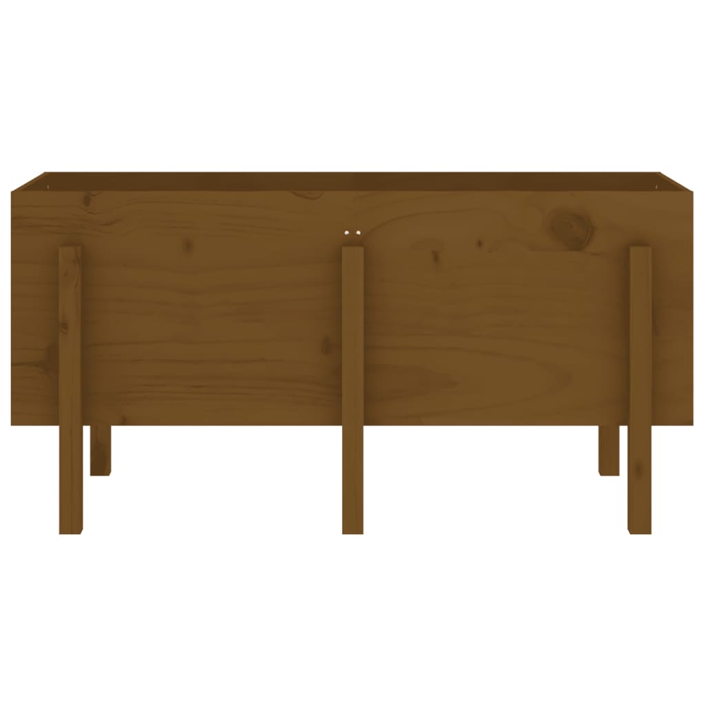Vassoio per fioriera aiuola rialzata piante fiori terrazza giardino giardino marrone 121 x 50 x 57 cm legno di pino massiccio marrone 02_0039781
