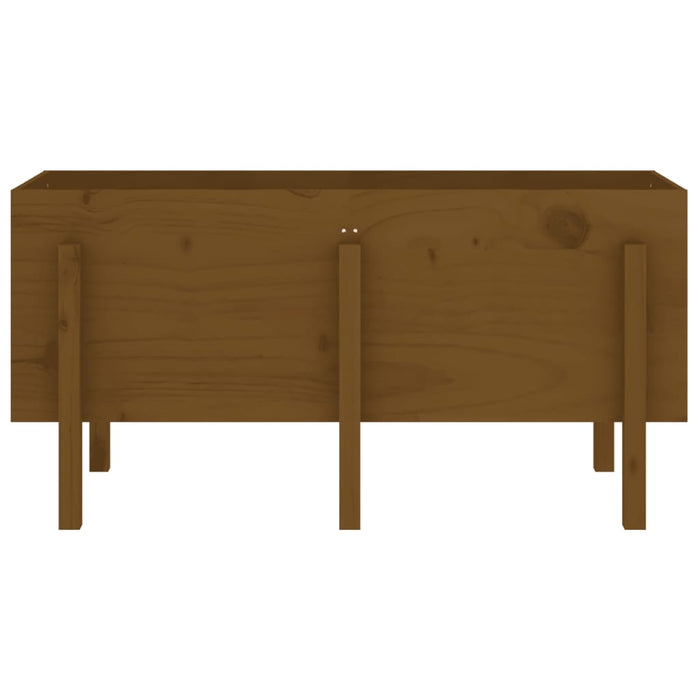 Vassoio per fioriera aiuola rialzata piante fiori terrazza giardino giardino marrone 121 x 50 x 57 cm legno di pino massiccio marrone 02_0039781