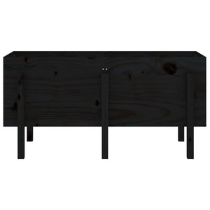 Fioriera Rialzata da Giardino Nera 121x50x57 cm Massello Pino 825230