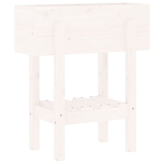 Vassoio per fioriera aiuola rialzata piante fiori terrazza giardino 62 x 30 x 69 cm legno massiccio di pino bianco 02_0037747