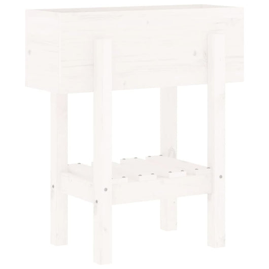 Vassoio per fioriera aiuola rialzata piante fiori terrazza giardino 62 x 30 x 69 cm legno massiccio di pino bianco 02_0037747