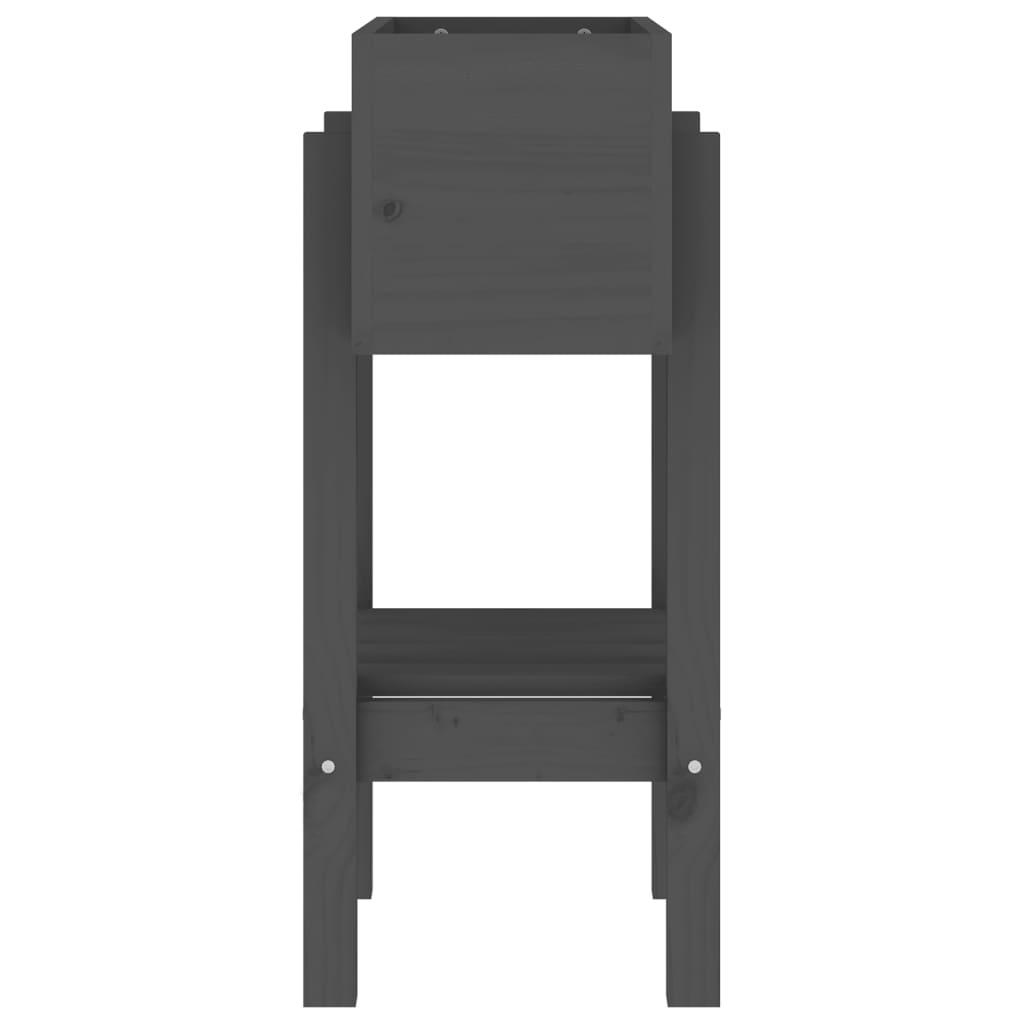 Vassoio per fioriera aiuola rialzata piante fiori terrazza giardino 62 x 30 x 69 cm legno massello di pino grigio 02_0037748