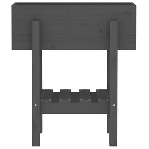 Vassoio per fioriera aiuola rialzata piante fiori terrazza giardino 62 x 30 x 69 cm legno massello di pino grigio 02_0037748