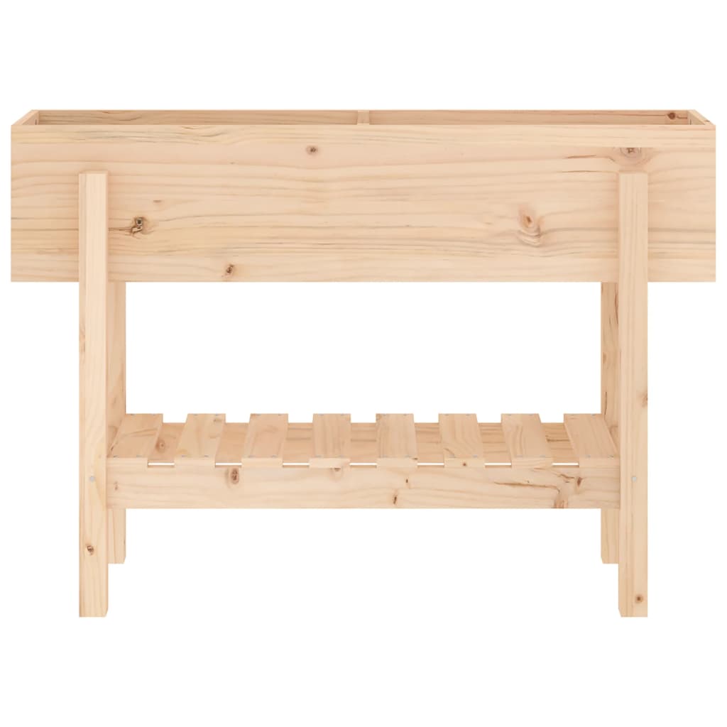 Fioriera Rialzata da Giardino 101x30x69 cm Legno Massello Pino