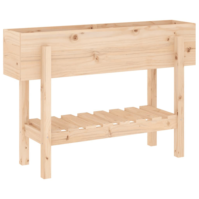Fioriera Rialzata da Giardino 101x30x69 cm Legno Massello Pino