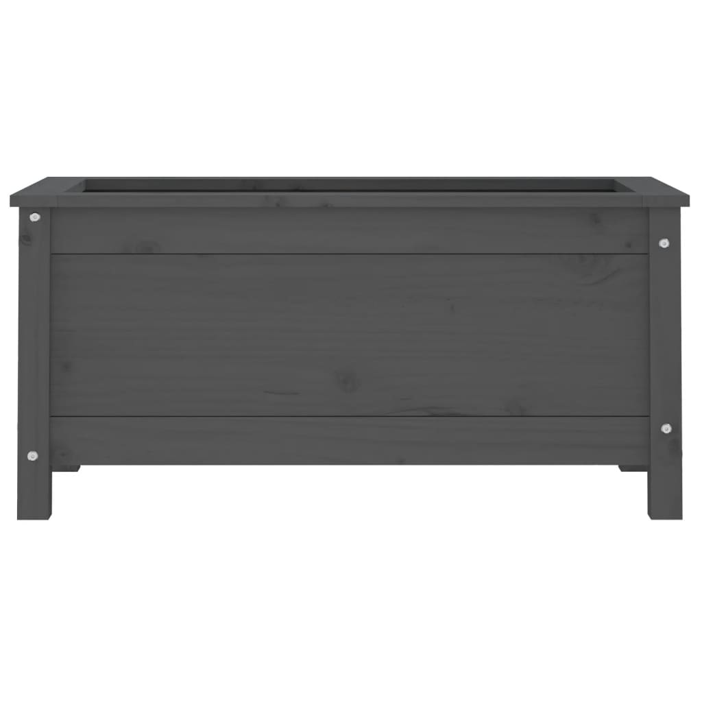 Vassoio per fioriera aiuola rialzata piante fiori terrazza giardino 82,5 x 40 x 39 cm legno massello di pino grigio 02_0037933