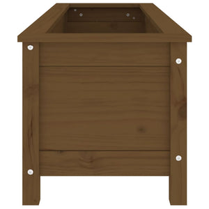 Fioriera Rialzata da Giardino Ambra 119,5x40x39cm Massello Pino 825264