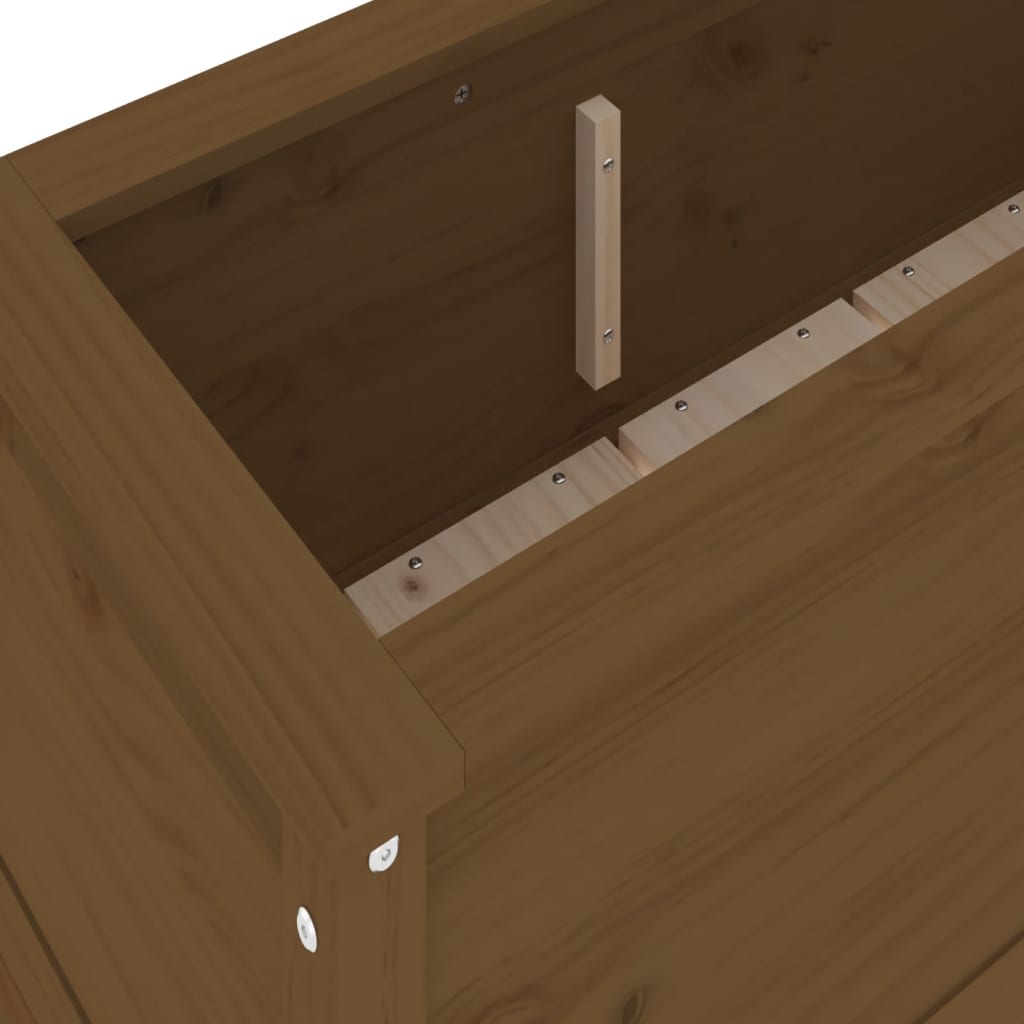 Fioriera Rialzata da Giardino Ambra 119,5x40x39cm Massello Pino 825264