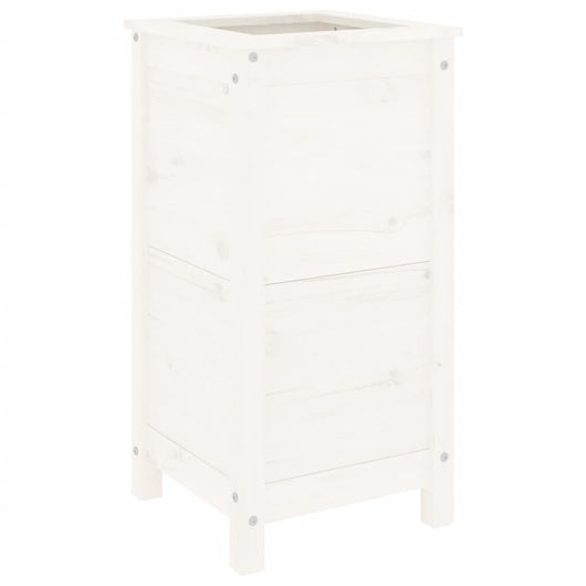 Vassoio per fioriera aiuola rialzata piante fiori terrazza giardino 40 x 40 x 78 cm legno massiccio di pino bianco 02_0037579