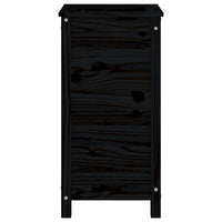 Vassoio per fioriera aiuola rialzata piante fiori terrazza giardino 40 x 40 x 78 cm legno massiccio di pino nero 02_0037582