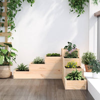 Fioriera da Giardino 4 Ripiani 80,5x79x36cm Legno Massello Pino 825317