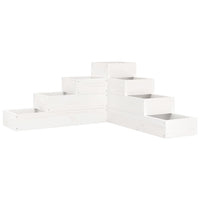 Fioriera Giardino 4 Ripiani Bianca 80,5x79x36cm Massello Pino