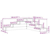 Fioriera Giardino 4 Ripiani Bianca 106x104,5x36cm Massello Pino 825325