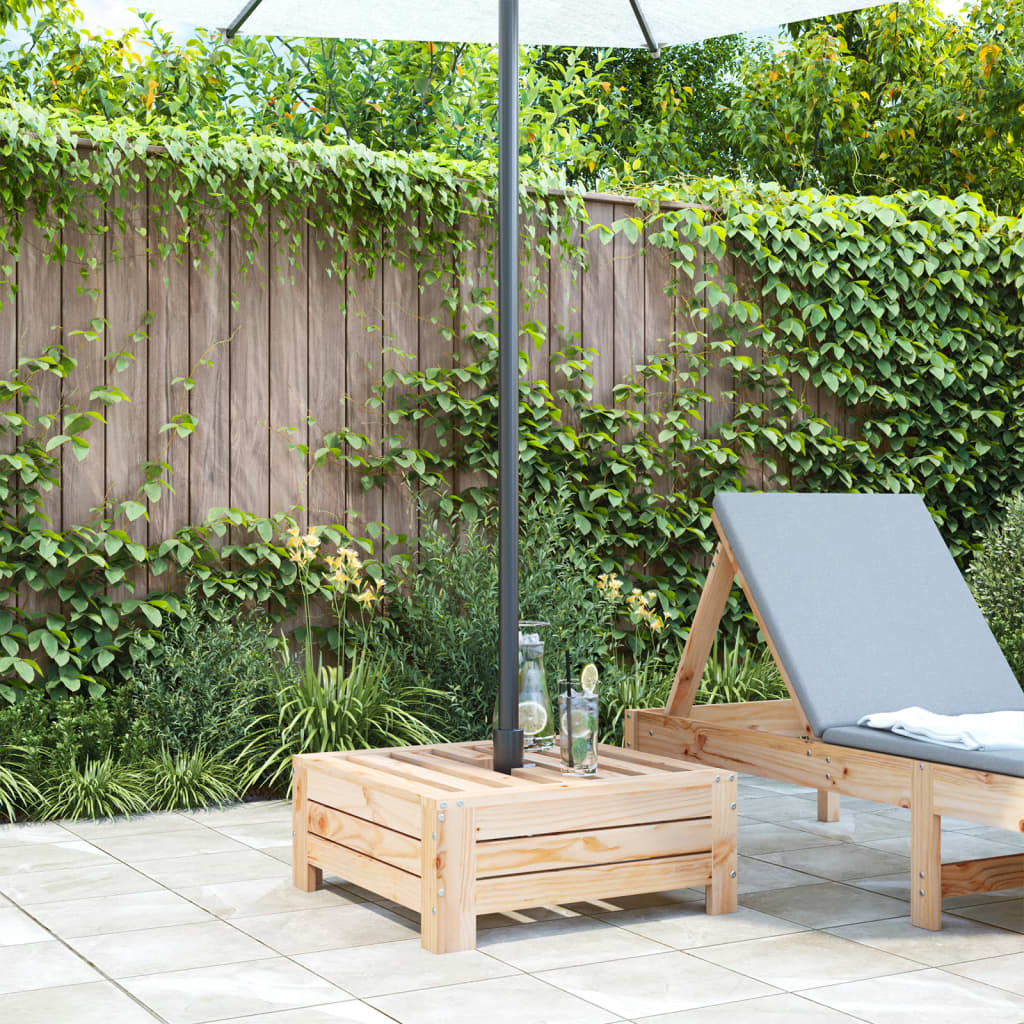 Copertura per Base Ombrellone in Legno Massello di Pino 825331