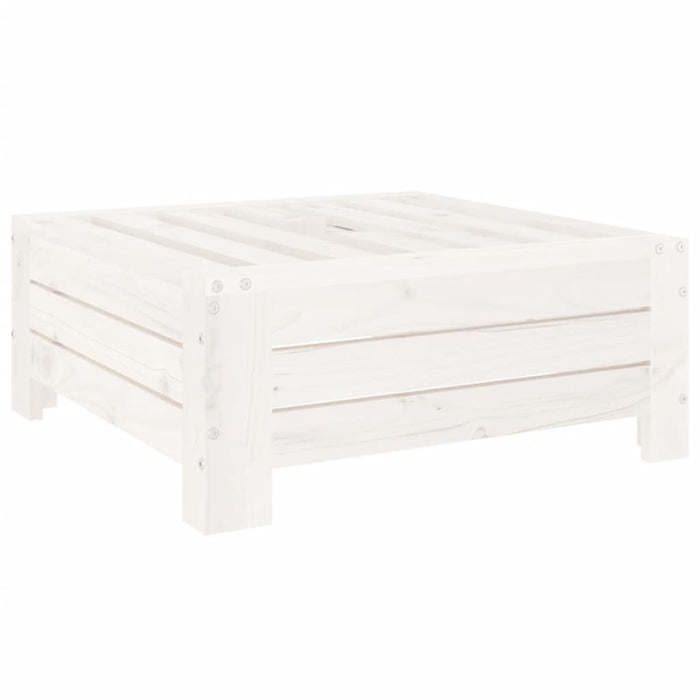 Copertura per Base Ombrellone Bianca in Legno Massello di Pino 825332