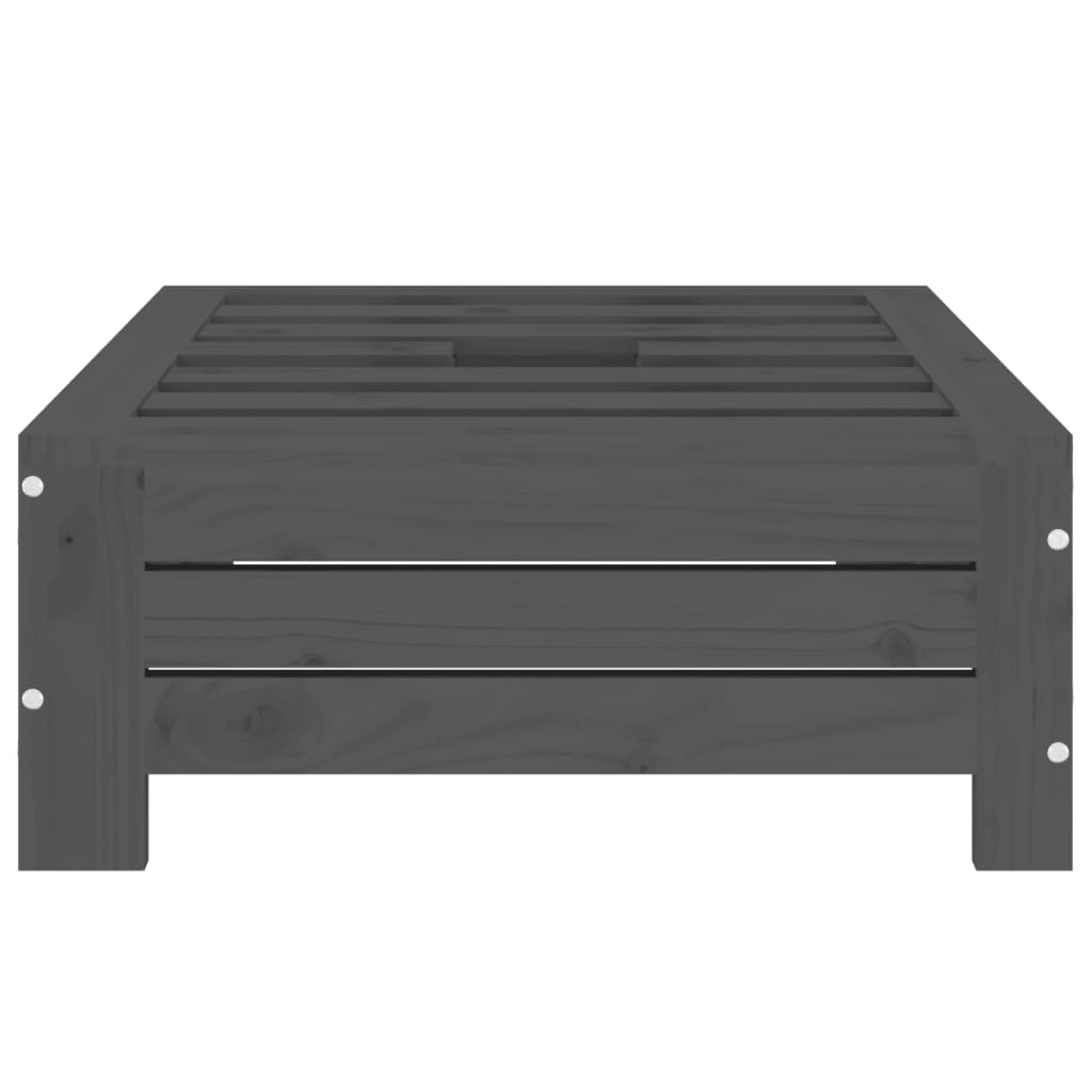 Copertura per Base Ombrellone Grigia in Legno Massello di Pino 825333