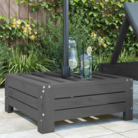 Copertura per Base Ombrellone Grigia in Legno Massello di Pinocod mxl 134366