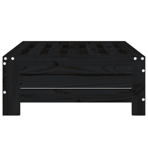 Copertura per Base Ombrellone Nera in Legno Massello di Pino 825335