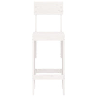 Sgabelli da Bar 2pz Bianchi 40x48,5x115,5cm Legno Massello Pino 825360