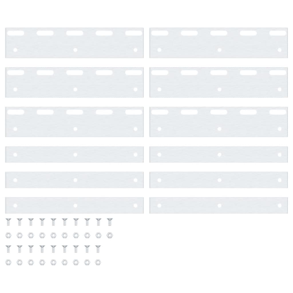 Piastre di Collegamento 6 pz Argento 20 cm Acciaio Inossidabile