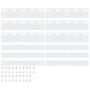 Piastre di Collegamento 6 pz Argento 20 cm Acciaio Inossidabile