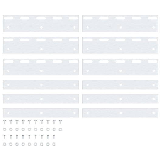 Piastre di Collegamento 6 pz Argento 20 cm Acciaio Inossidabile