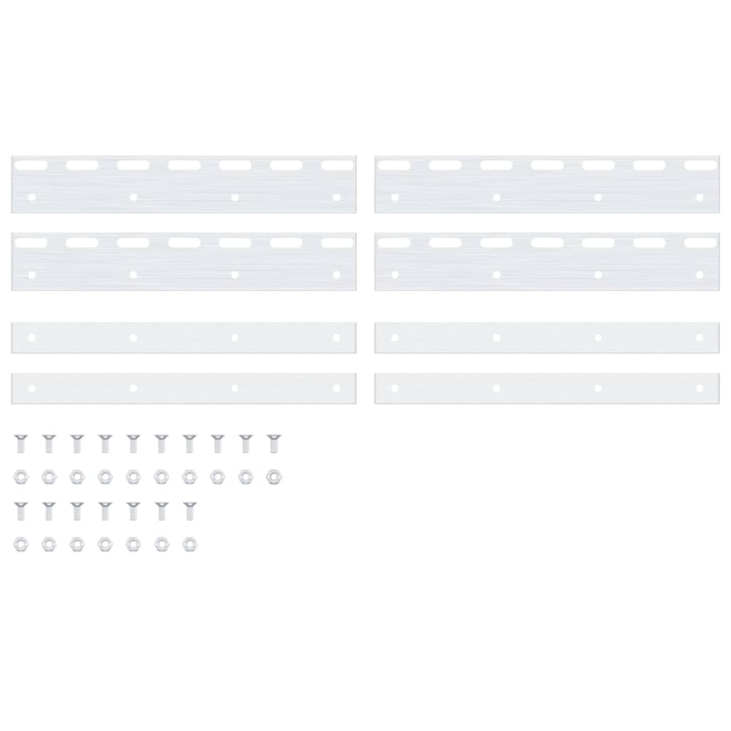 Piastre di Collegamento 4 pz Argento 28 cm Acciaio Inossidabile 153877