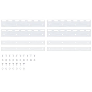 Piastre di Collegamento 4 pz Argento 28 cm Acciaio Inossidabilecod mxl 118247