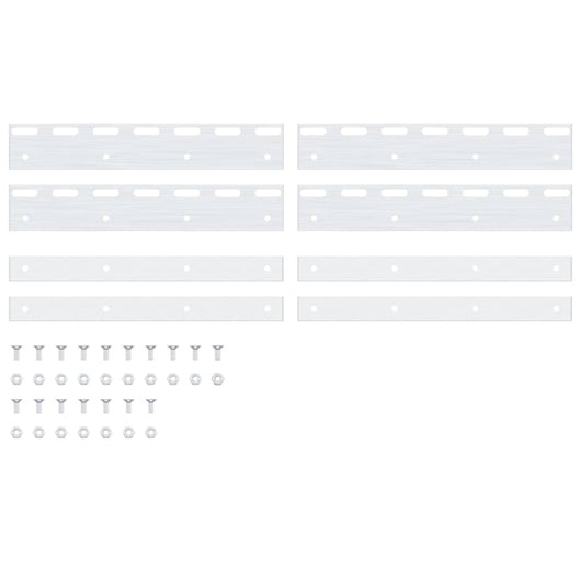 Piastre di Collegamento 4 pz Argento 28 cm Acciaio Inossidabilecod mxl 118247