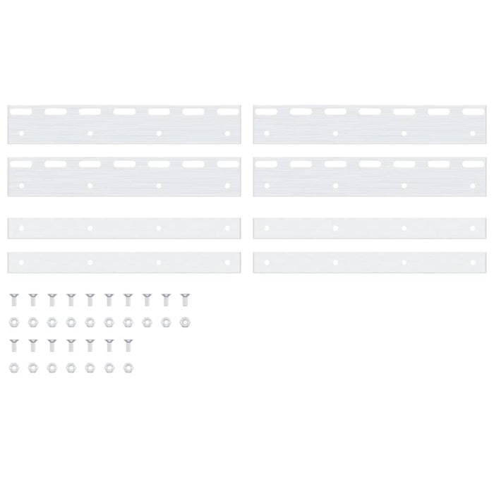 Piastre di Collegamento 4 pz Argento 28 cm Acciaio Inossidabile 153877