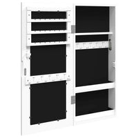 Armadietto per gioielli, organizer per mobili, camera da letto, guardaroba, bagno con specchio a parete 30 x 8,5 x 67 cm bianco 02_0022833