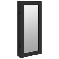 Armadietto per gioielli, organizer per mobili, camera da letto, guardaroba, bagno con specchio a parete 30 x 8,5 x 67 cm nero 02_0022840