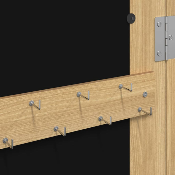 Armadietto per gioielli, organizer per mobili, camera da letto, guardaroba, bagno con specchio a parete 30 x 8,5 x 90 cm marrone 02_0022827