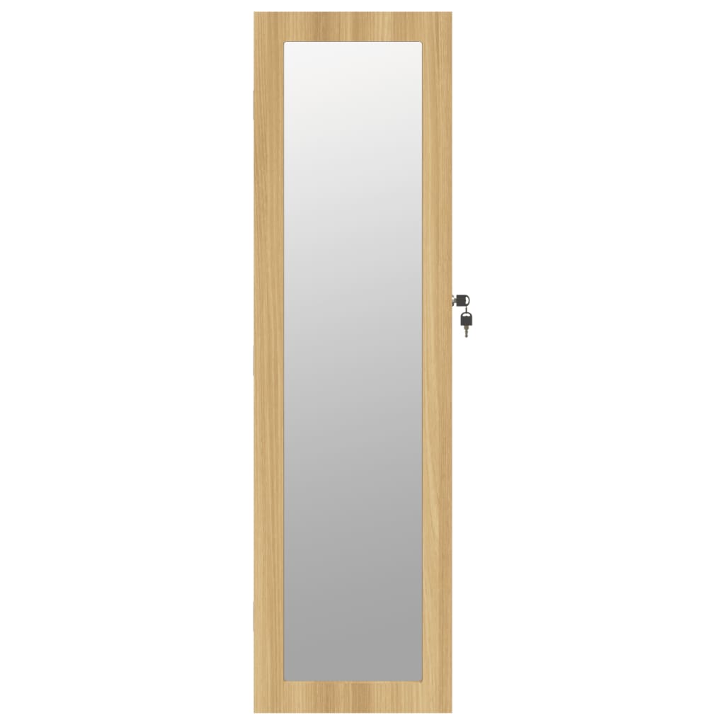 Armadio Portagioie con Specchio a Muro 30x8,5x106 cm 353216