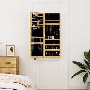 Armadio Portagioie con Specchio a Muro-Specchiera Portagioie 37,5x10x106 cm 621623