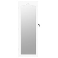 Armadio Portagioie con Specchio a Muro Bianco 37,5x10x106 cm 353226