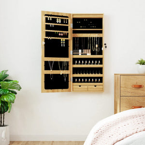 Armadio Portagioie a Specchio con Luci LED a Parete 353234