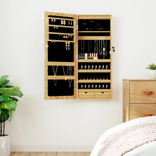 Armadio Portagioie a Specchio con Luci LED a Parete 353234