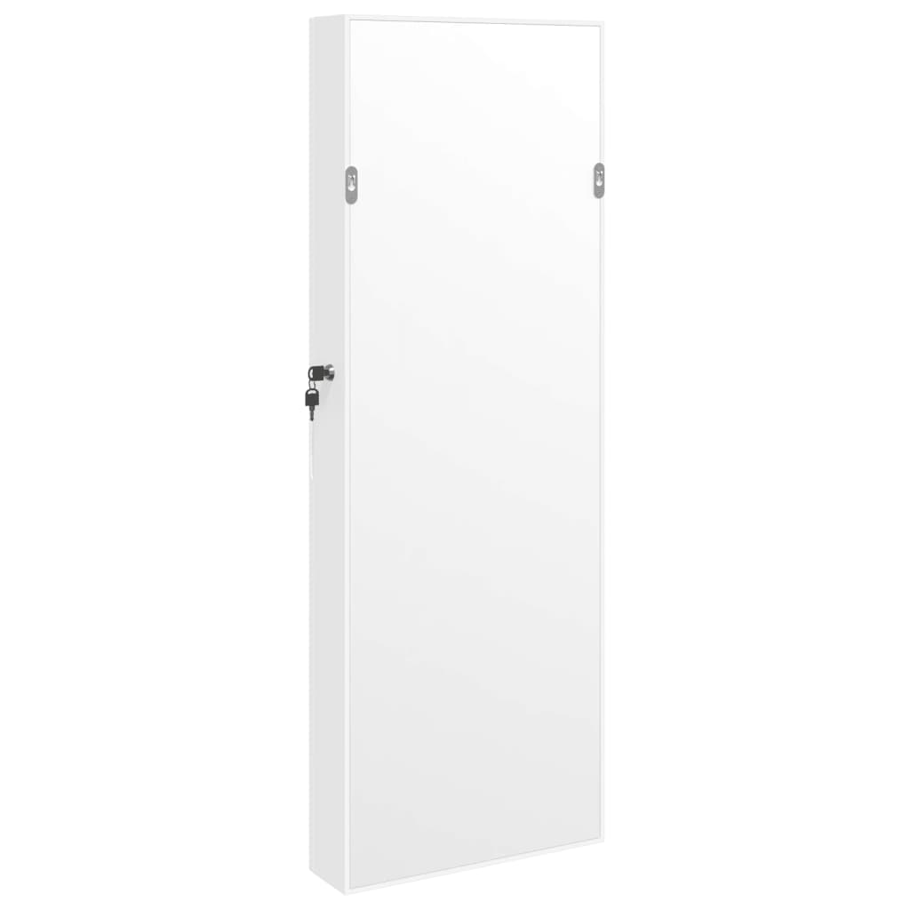 Armadio Portagioie a Specchio con Luci LED a Parete Bianco 353235