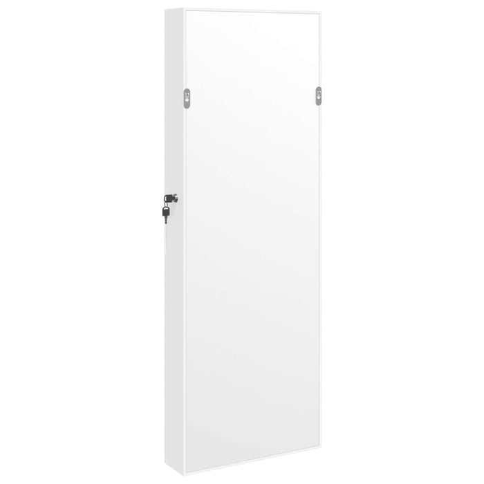 Armadio Portagioie a Specchio con Luci LED a Parete-Specchiera Portagioie con LED Bianco 204044