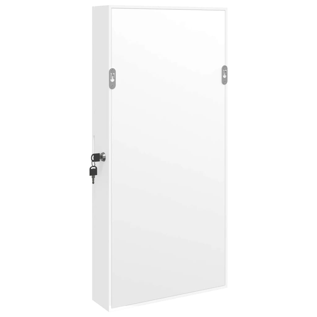 Armadio Portagioie a Specchio con Luci LED a Parete-Specchiera Portagioie con LED Bianco 467663