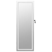 Armadio Portagioie a Specchio con Luci LED a Parete-Specchiera Portagioie con LED Bianco 819036