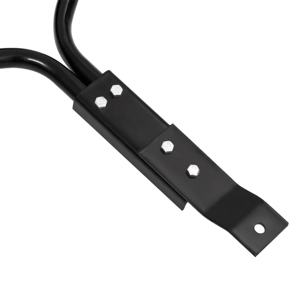 vidaXL Rullo da Giardino a Spinta Nero 63 L Ferro