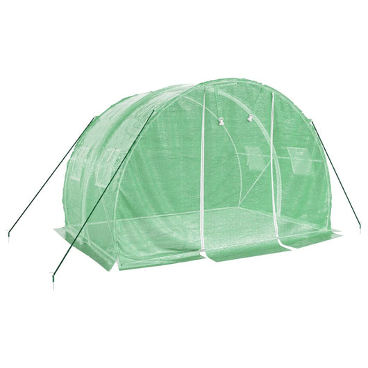 Serra tenda riparo piante fiori ortaggi con struttura in acciaio 6 m² 3 x 2 x 2 m verde 02_0044610